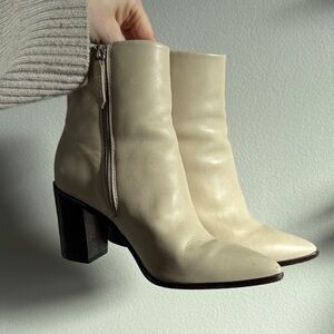 SCHUTZ Cream Ankle Boots